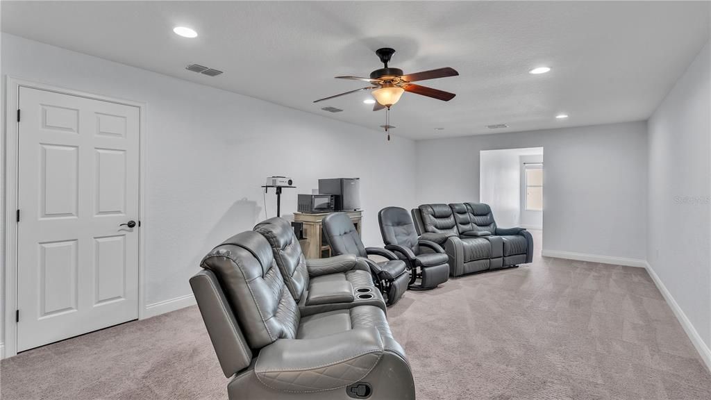 Bonus room, actually used as a home theater