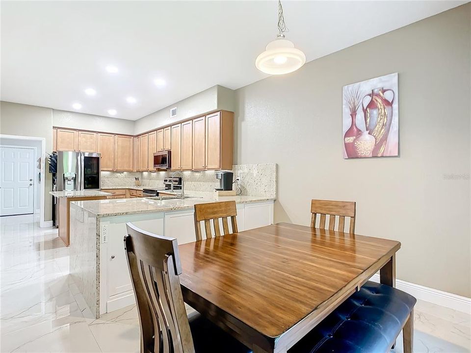 Breakfast nook next to kitchen