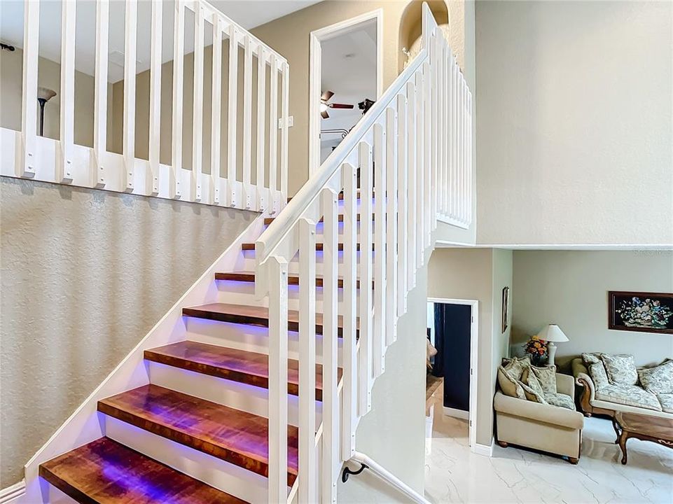 Staircase w/ LED underlighting