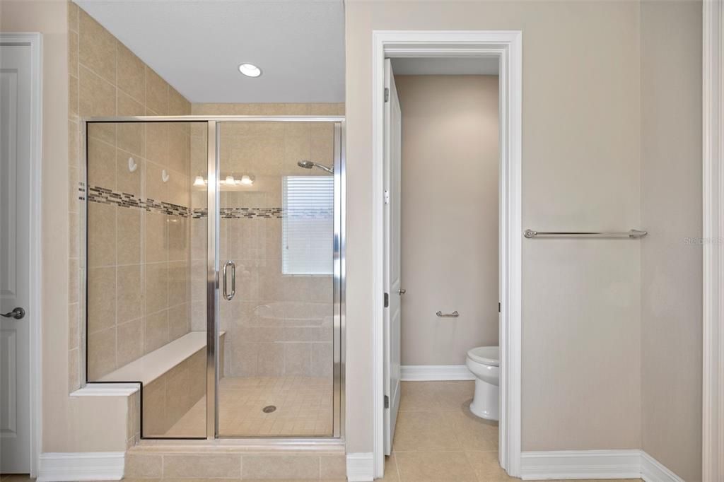 Separate standing shower