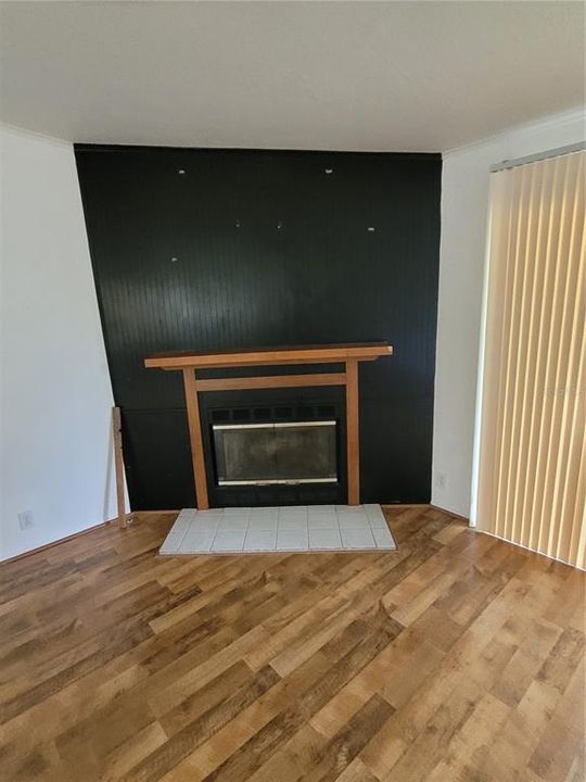 Wood Burning Fireplace in Living Room