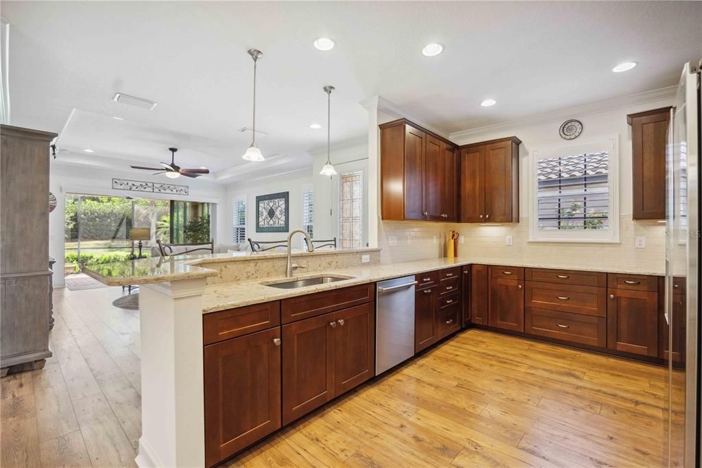 Kitchen with Luxury Vinyl Flooring