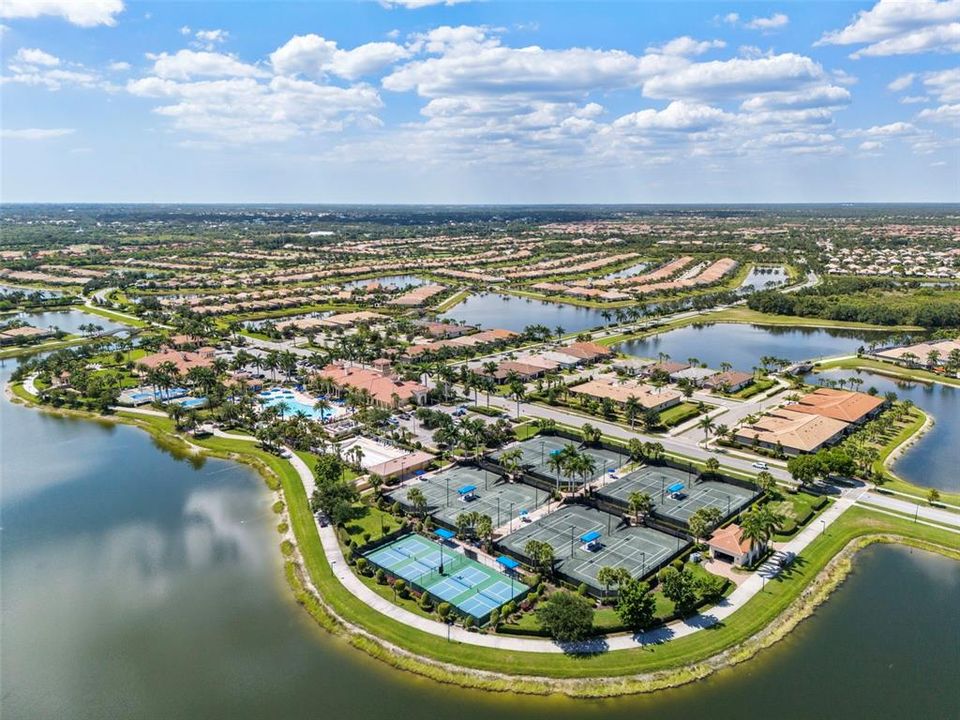 Main amenity center aerial views