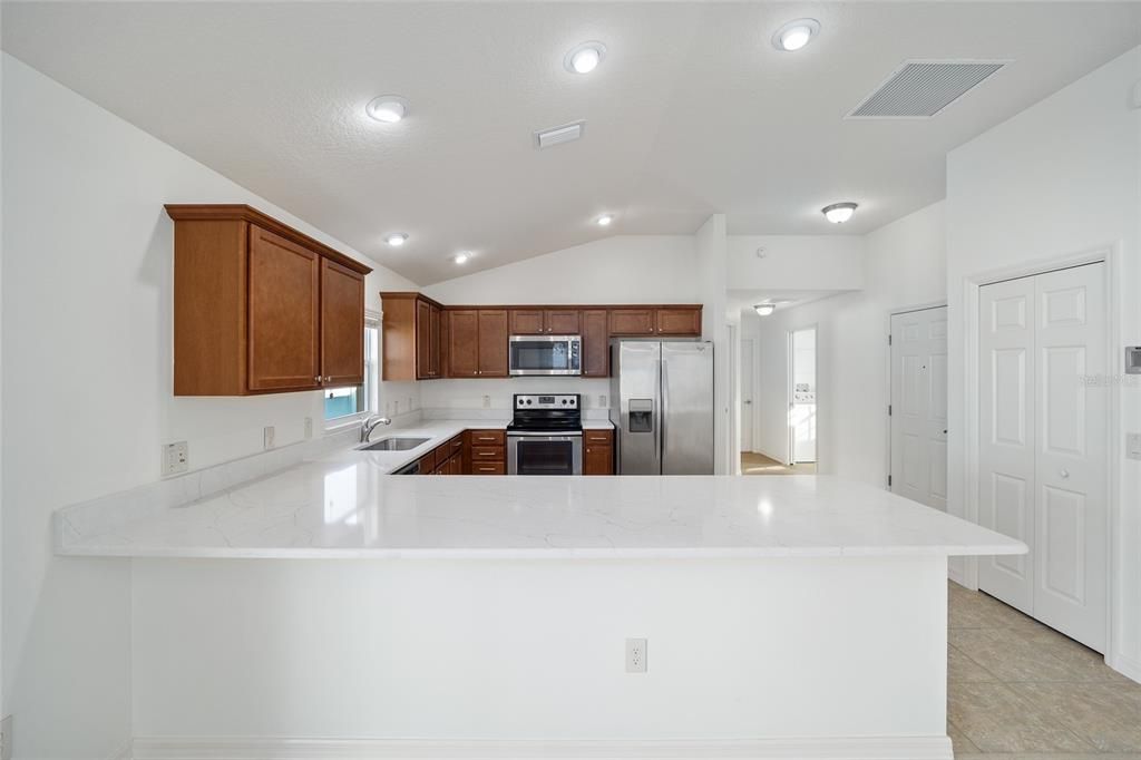 Vaulted Ceiling in Kitchen