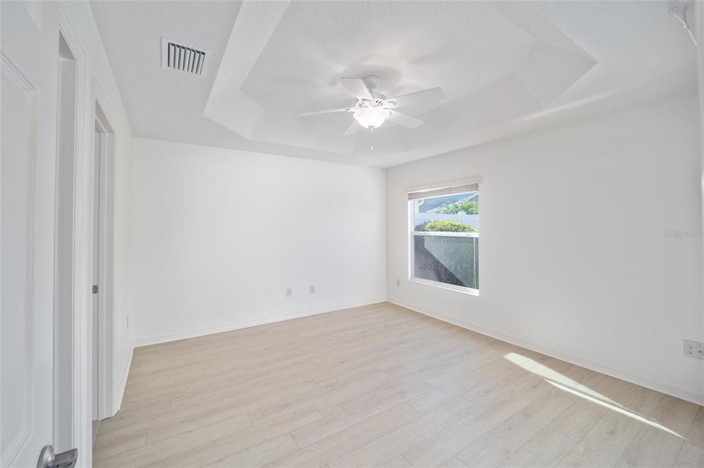 Primary Bedroom with Tray Ceiling