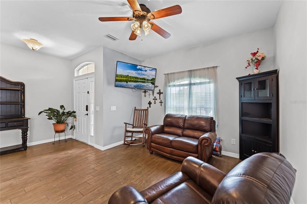 Family Room with French Doors