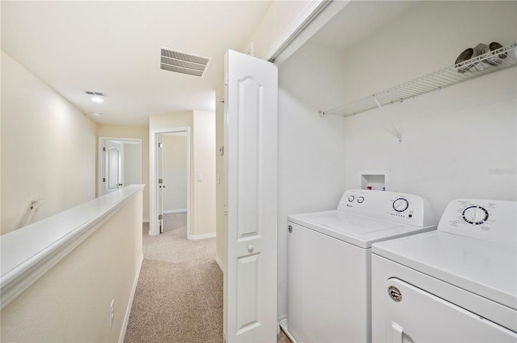 Upstairs laundry room for your convenience! No more lugging laundry baskets up and down the stairs!