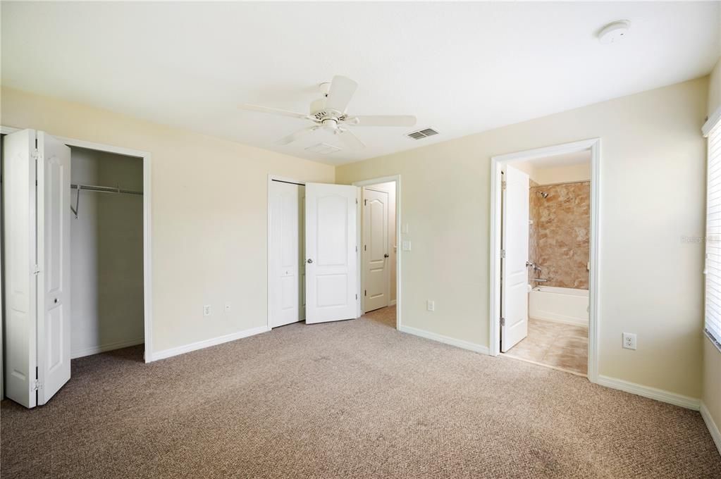 Master Bedroom with 2 closets and an en suite Bathroom