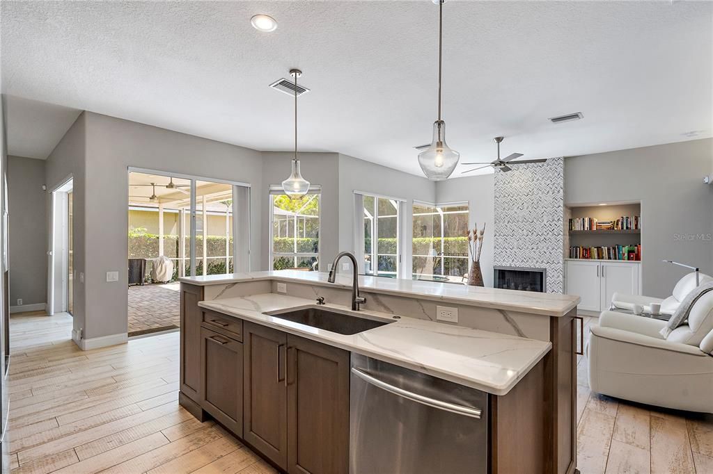 Laundry room with sink off of kitchen. Mud room possibilities