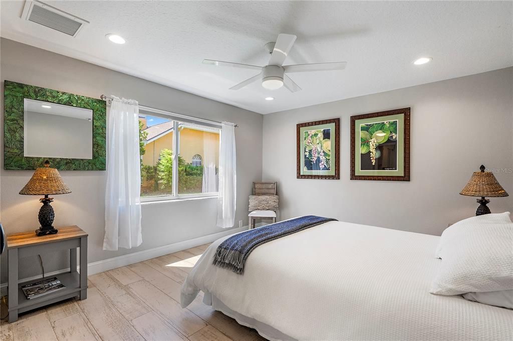 View from primary bath toward bedroom