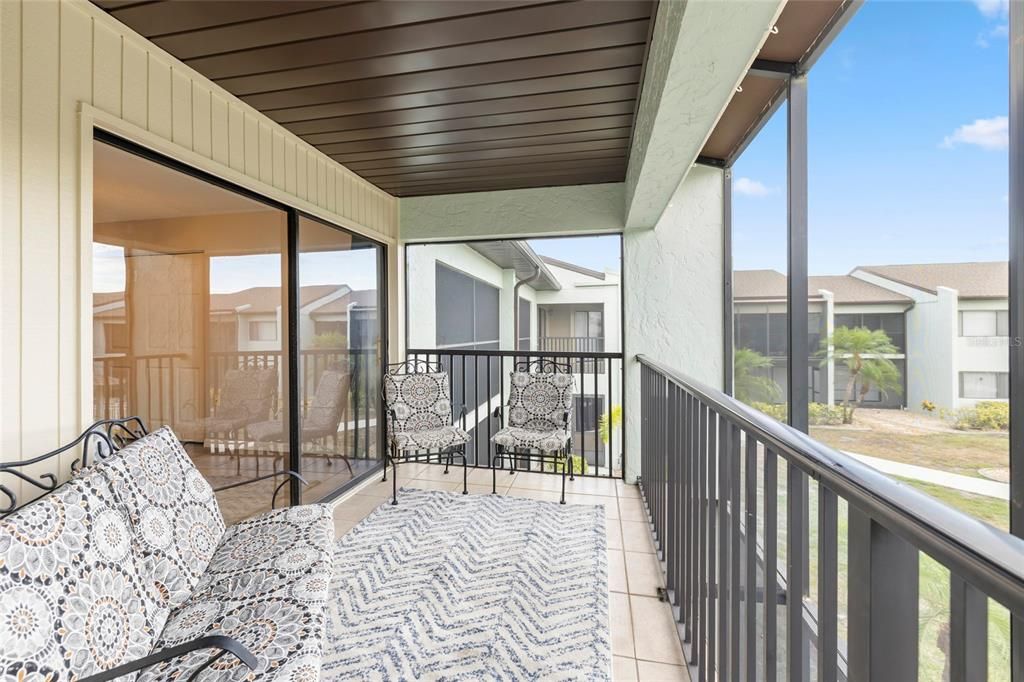 Nice size lanai off the living room and guest bedroom