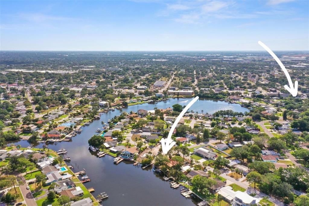 Public Boat Ramp location in relation to 2nd St N.