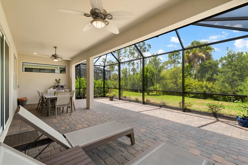 Covered patio and open space