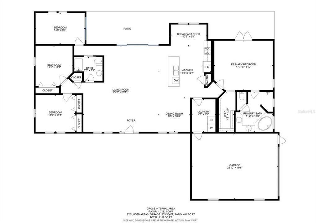 Active With Contract: $625,000 (3 beds, 2 baths, 2178 Square Feet)