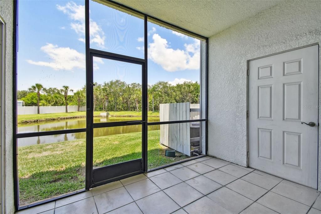 Screened in patio.