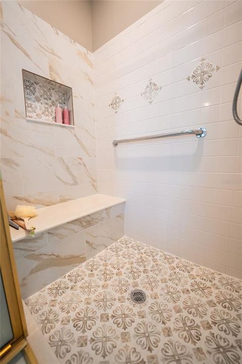 primary shower remodeled