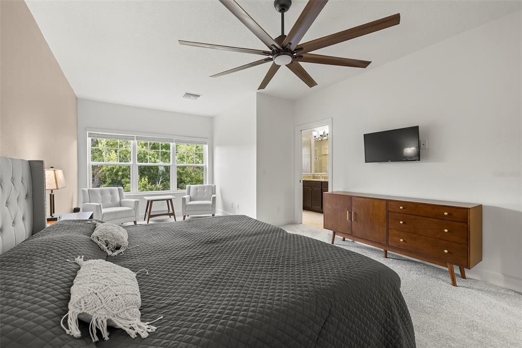 Bright and spacious master bedroom