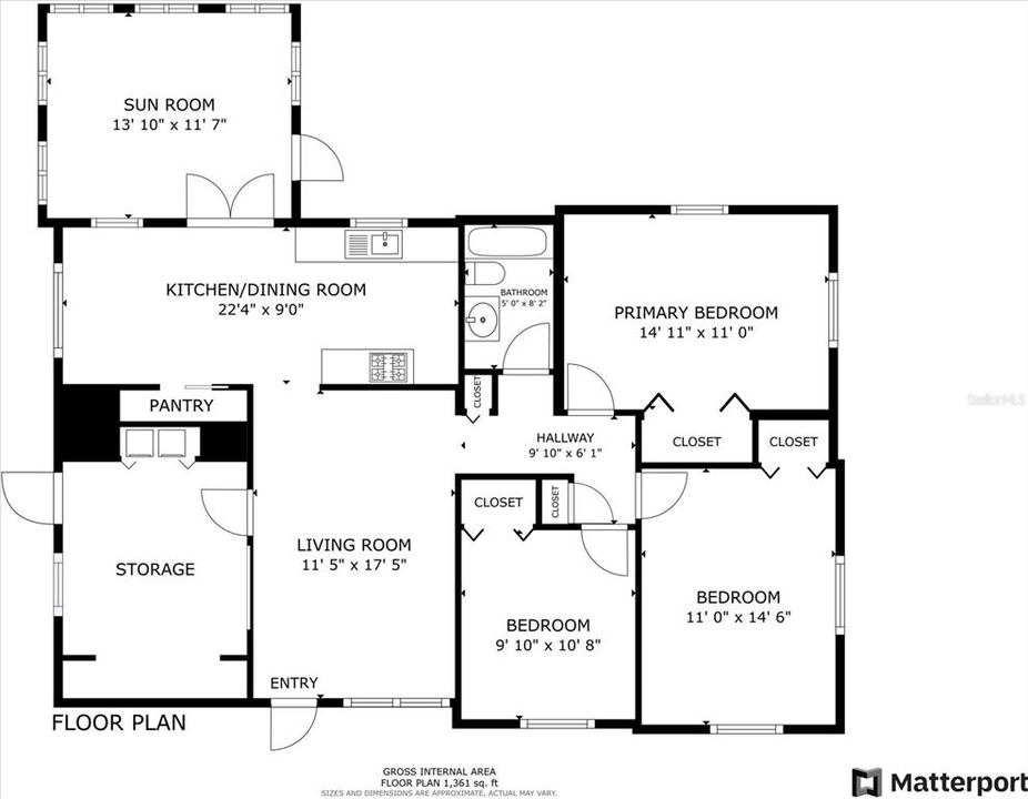 合同活跃: $349,900 (3 贝兹, 1 浴室, 1305 平方英尺)