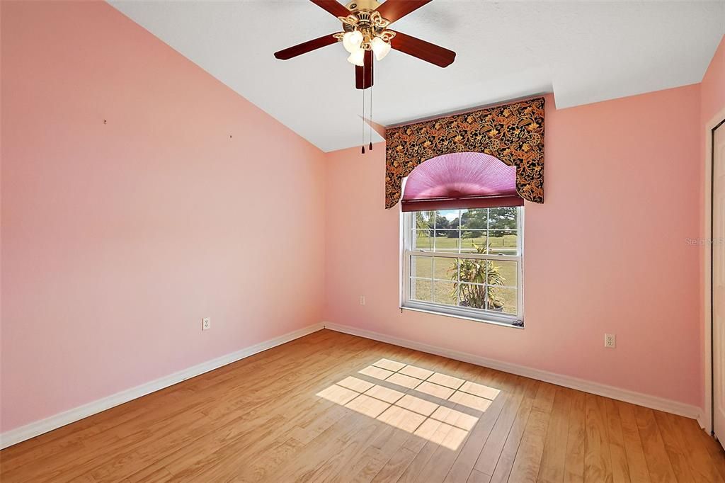 Bedroom 3 has a vaulted ceiling