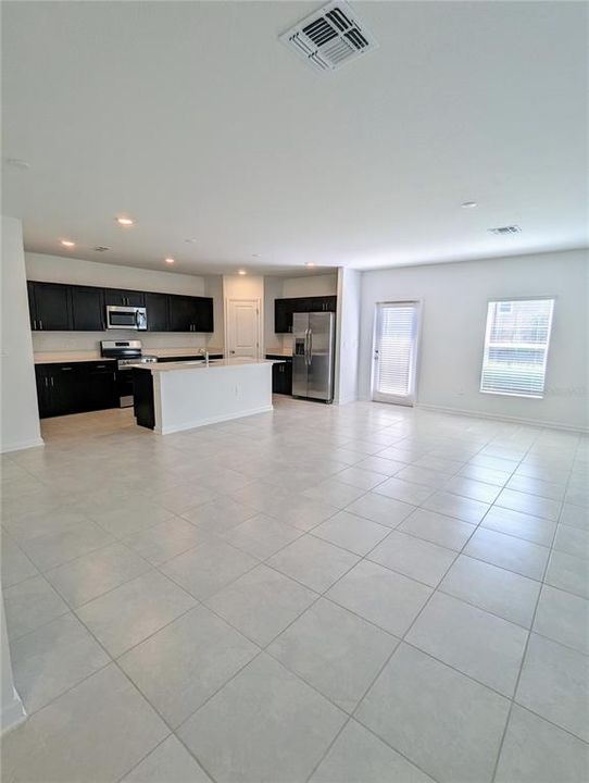 living room and kitchen view