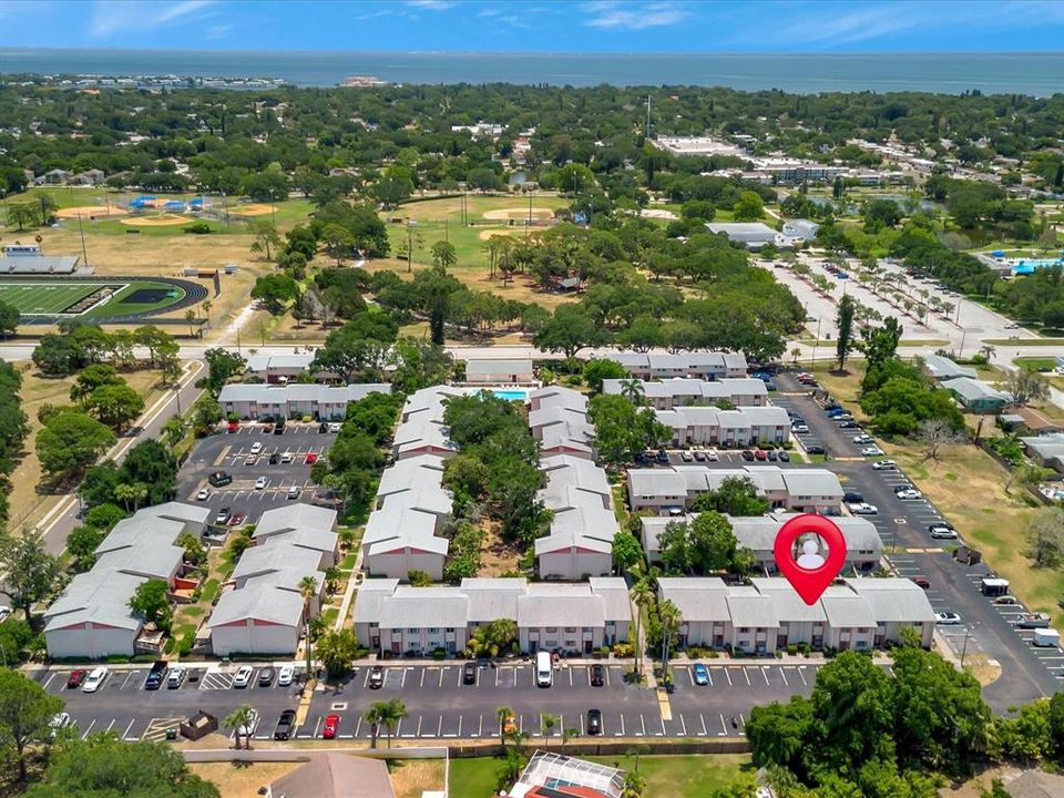 building 12, notice lakewood high and lake vista park in the background