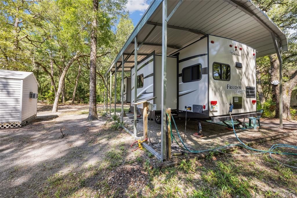 Covered RV Parking and Hook-Up