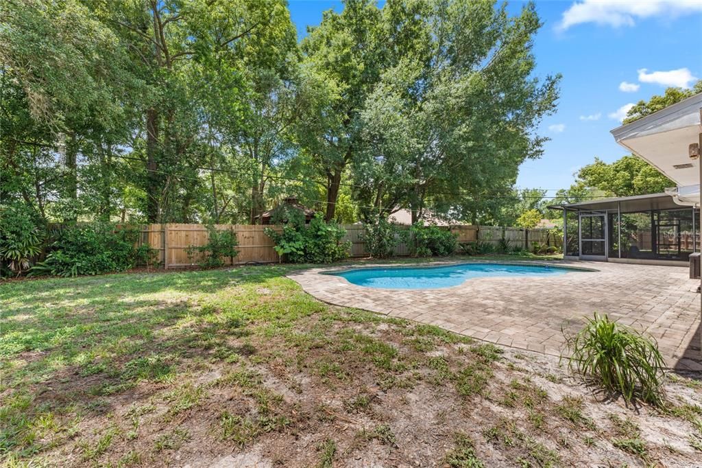 Fenced Yard, Pool, and Rear Yard