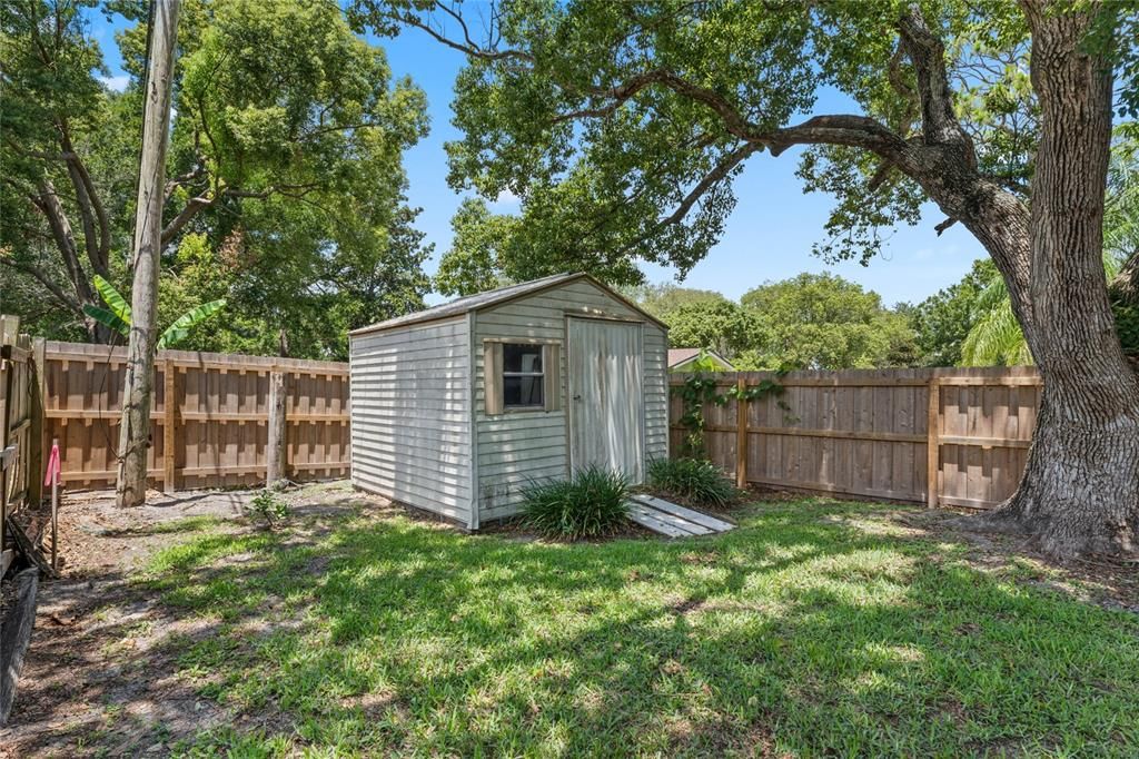 Storage Shed in Rear Side Yard