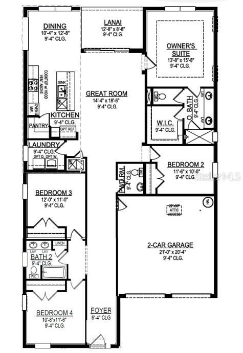 Active With Contract: $684,255 (4 beds, 2 baths, 2060 Square Feet)