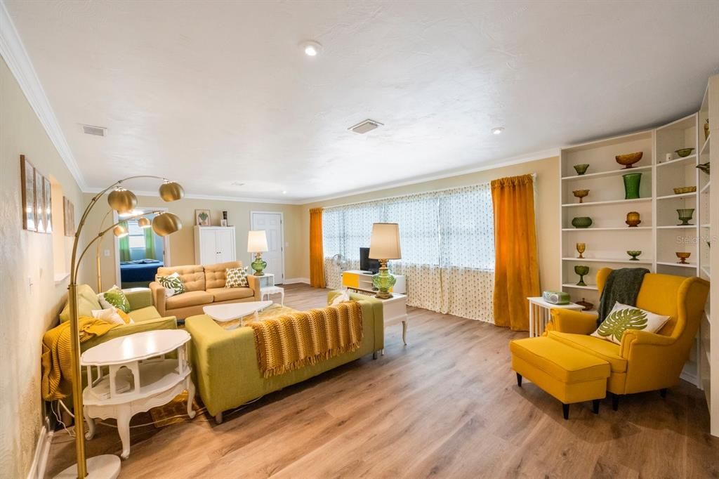 Living Room W/Luxury Vinyl Plank Flooring