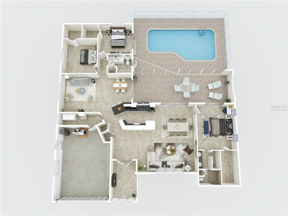 3-D Floorplan ~ Virtually Staged