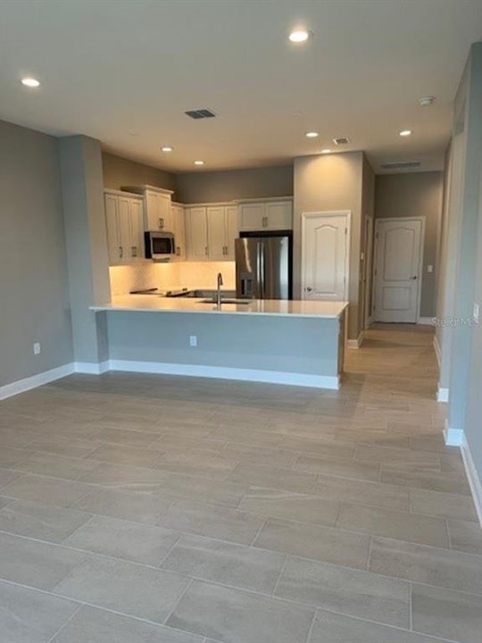 Great room to kitchen