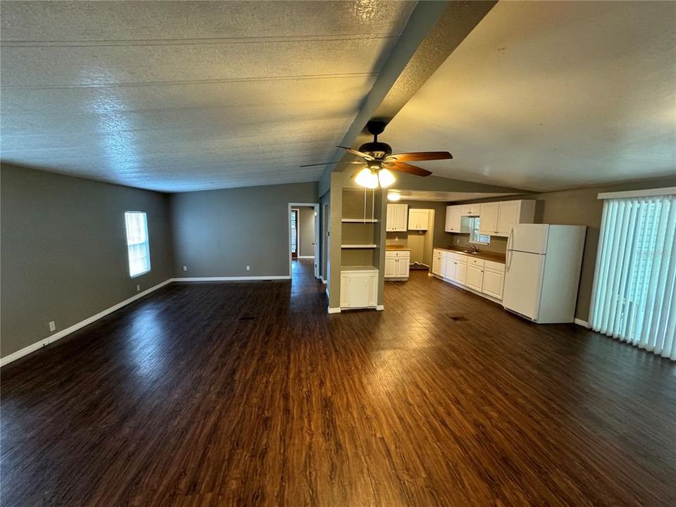 Living Area and Kitchen