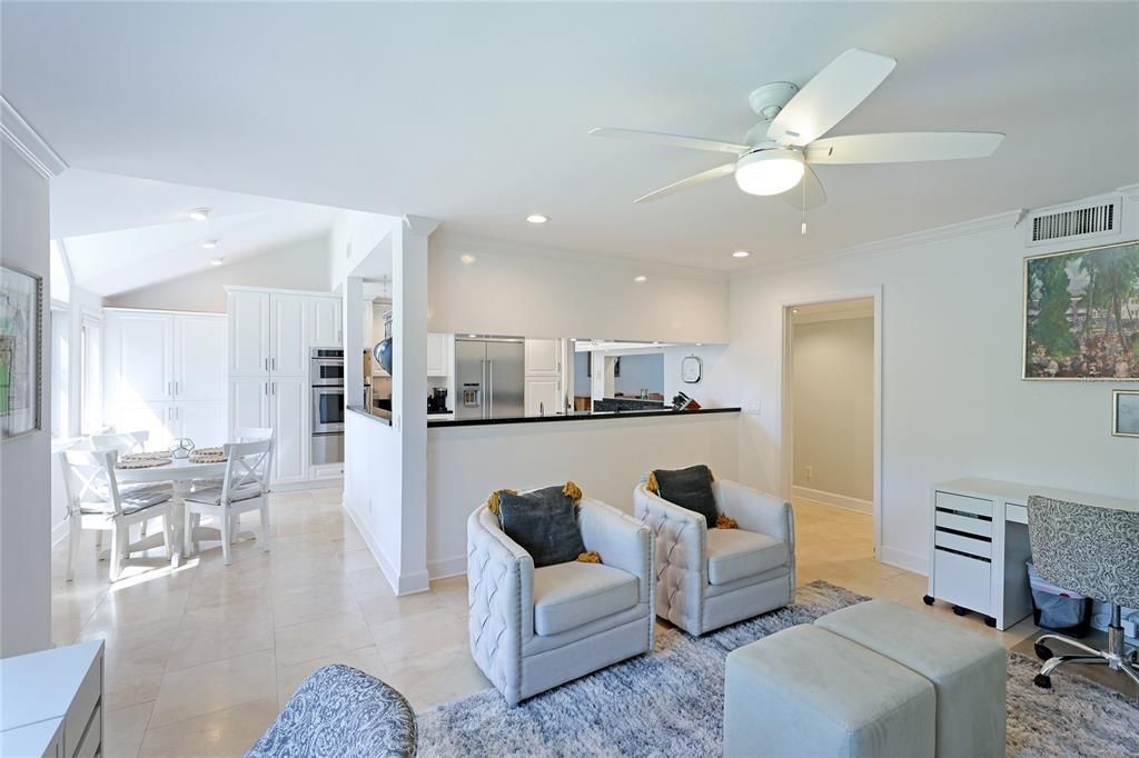 Natural light brightens the kitchen, the heart of the home!