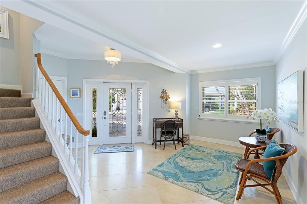 A bright foyer welcomes you home!