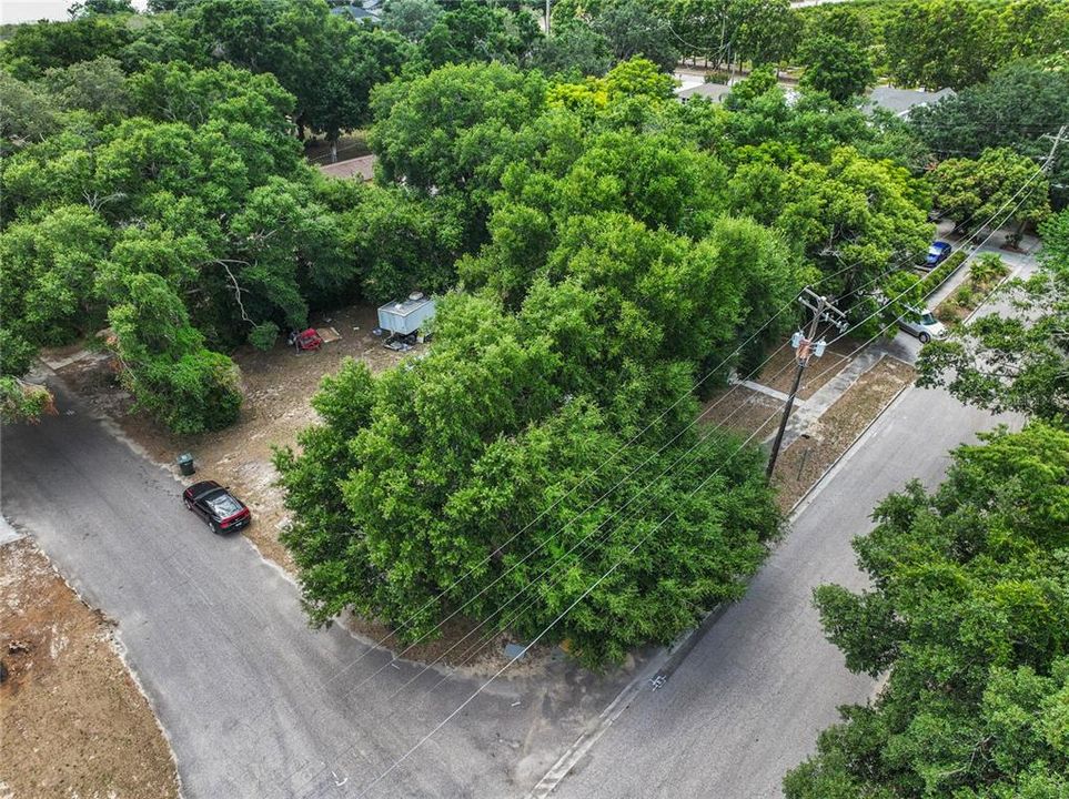 Aerial Street Corner View N Lake Shore Way and W Alfred Street