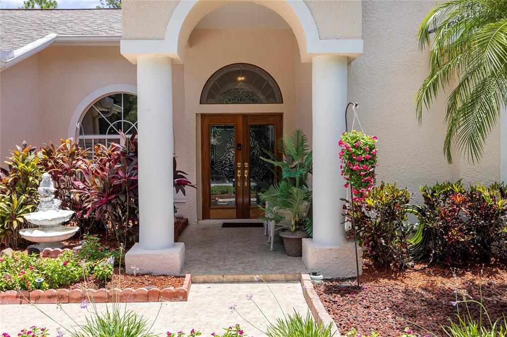 Entry with custom glass doors