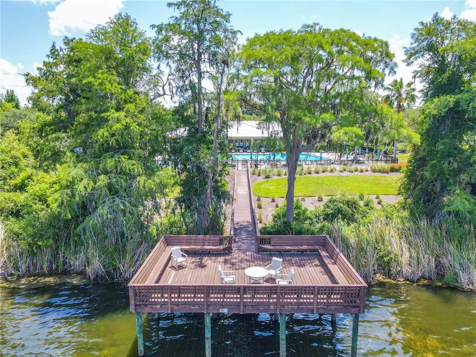 Dock overlooking West Moon Lake