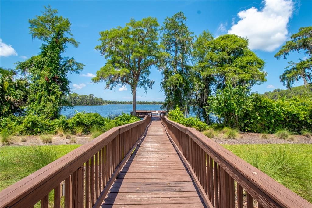 Dock overlooking West Moon Lake