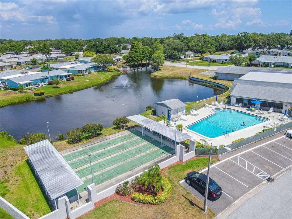 Community shuffleboard and pool