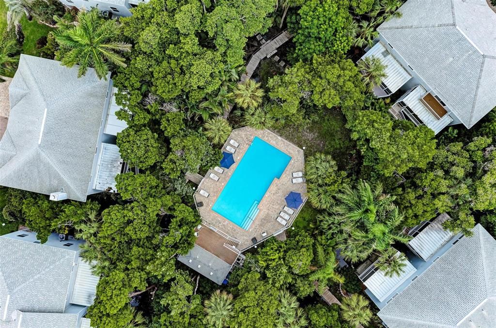 Aerial view of pool