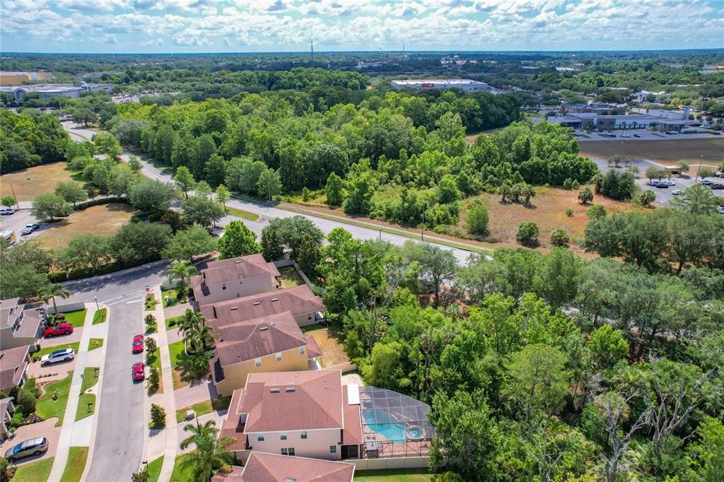 Overhead looking east towards Oviedo and the Oviedo Mall