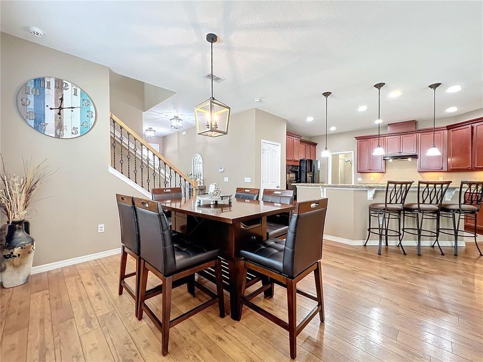 Dining room and kitchen