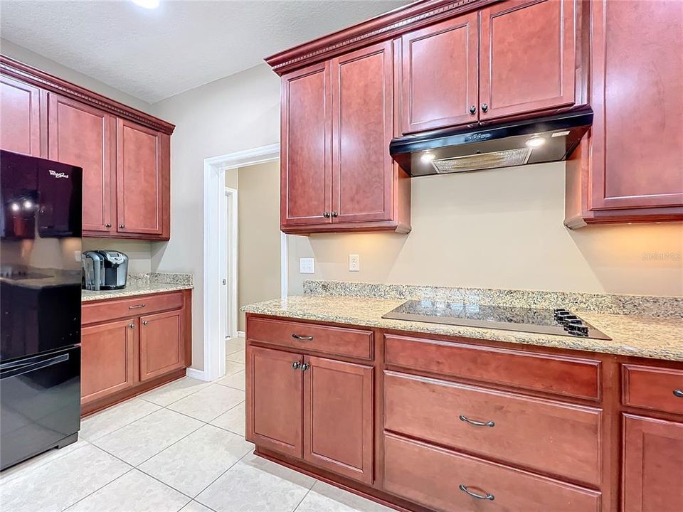 Kitchen with garage entry through the laundry room.