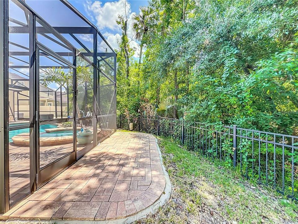 Rear patio overlooking the conservation area