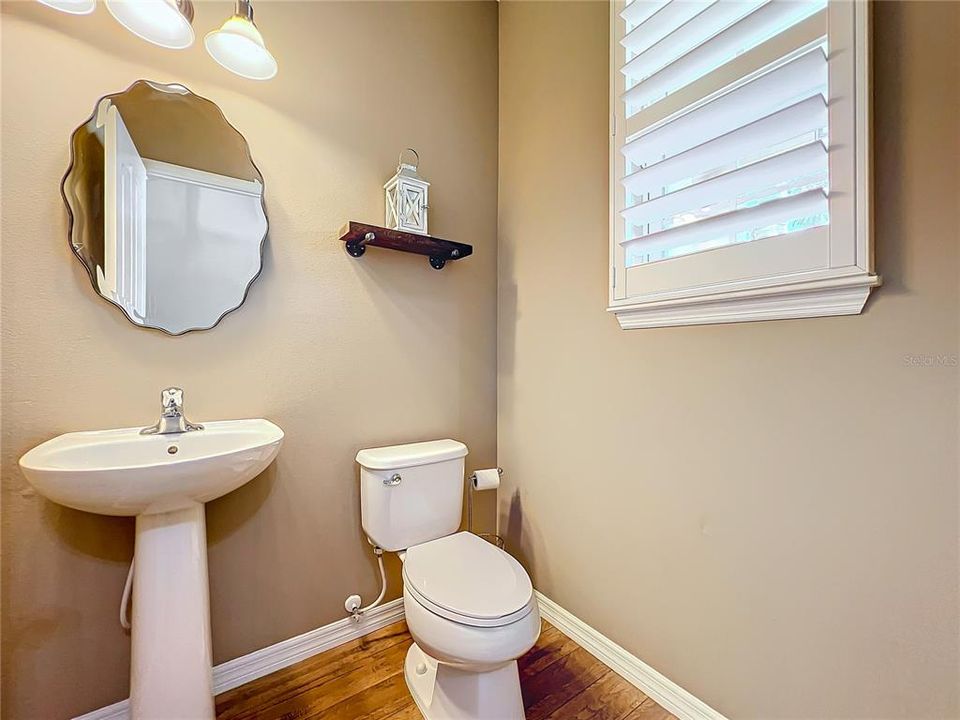 Downstairs powder room for guests