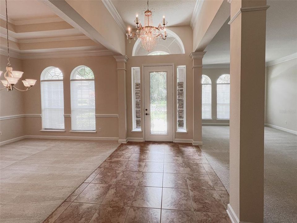 Open, Spacious entrance featuring the Formal Dining and Living Rooms