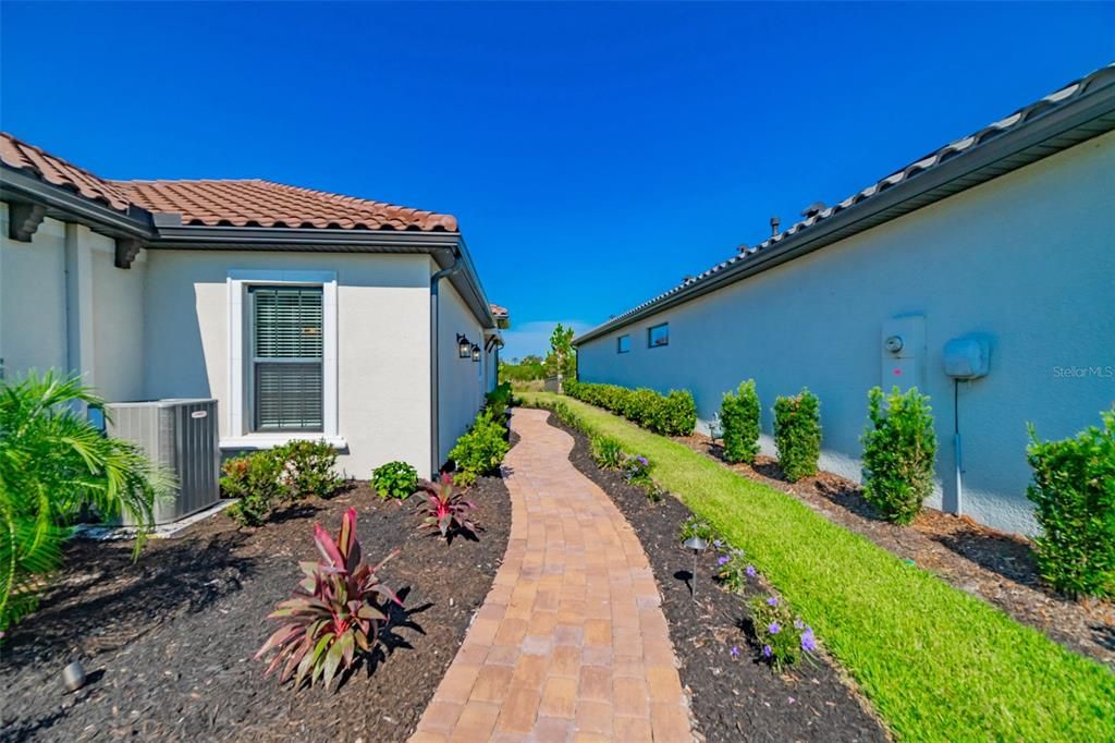 Side entrance for additional privacy