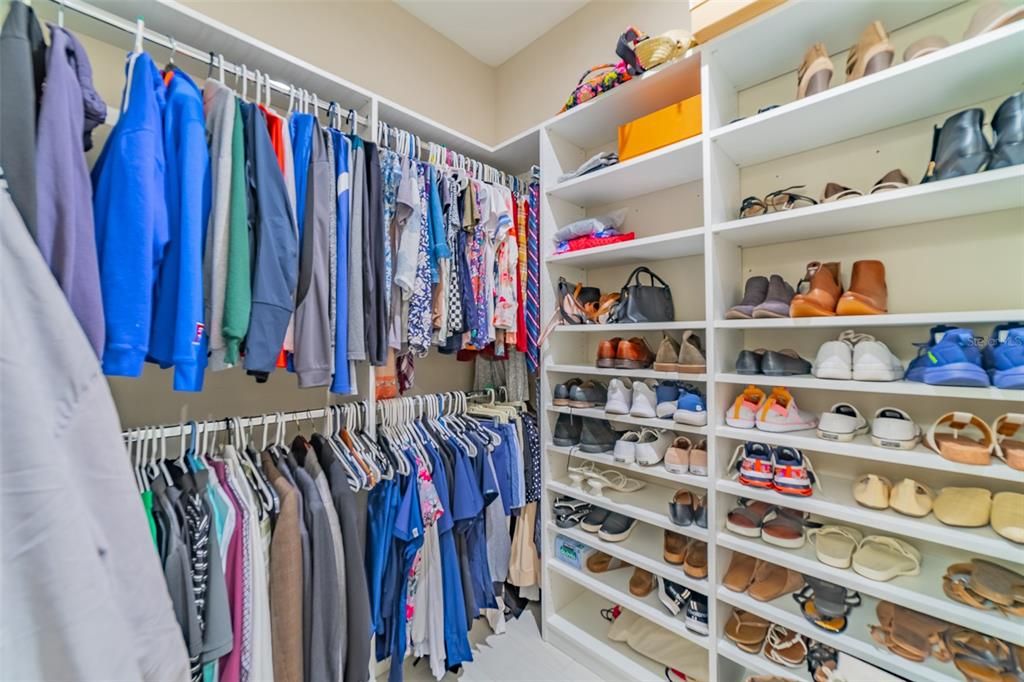 Custom finished walk in closet