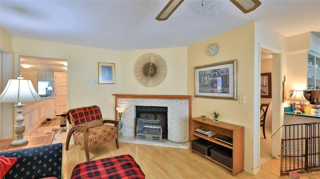 Living Room With Fireplace